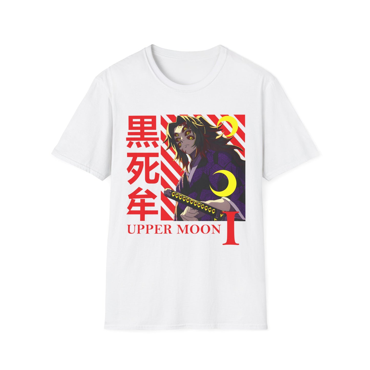 Kokushibo T-hirt, Upper Moon Demon Slayer Anime Shirt Unisex,Kimetsu no Yaiba Villain Tee, Otaku Gift for Boys Girls, Japanese Anime Shirt