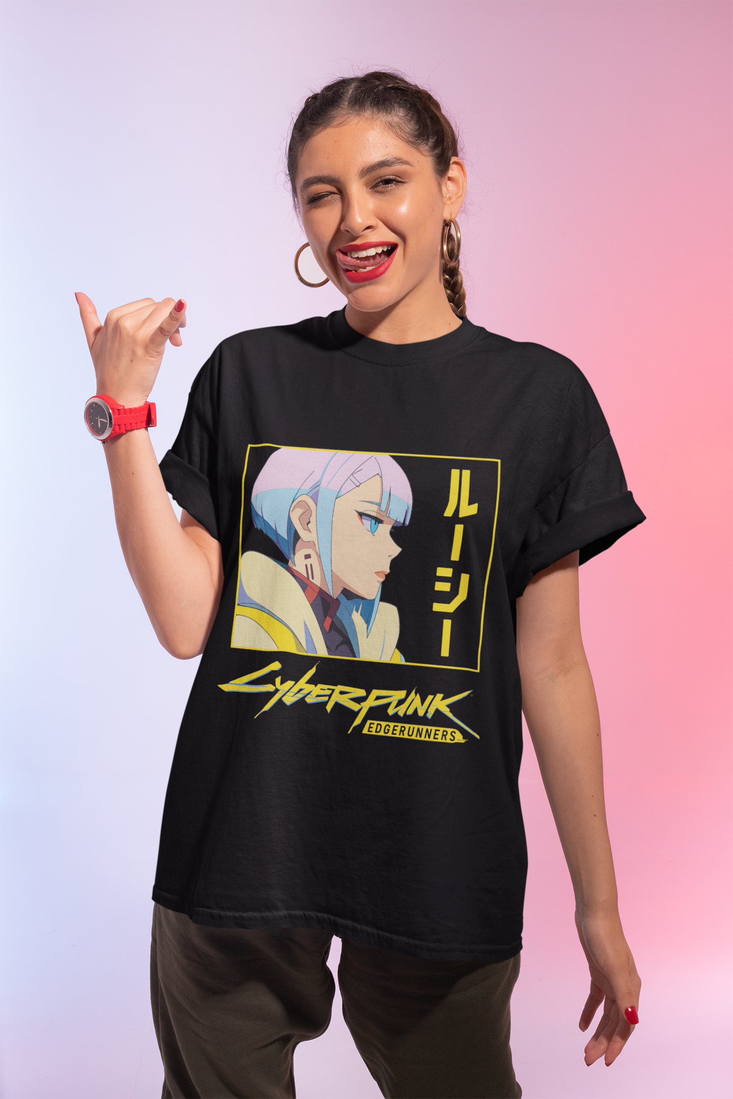 Cyberpunk Edgerunners shirt, Lucy unisex shirt, Manga Gift, Anime Lover, Graphic Tee, Otaku Gift, Gift for Him, Anime gift shirt