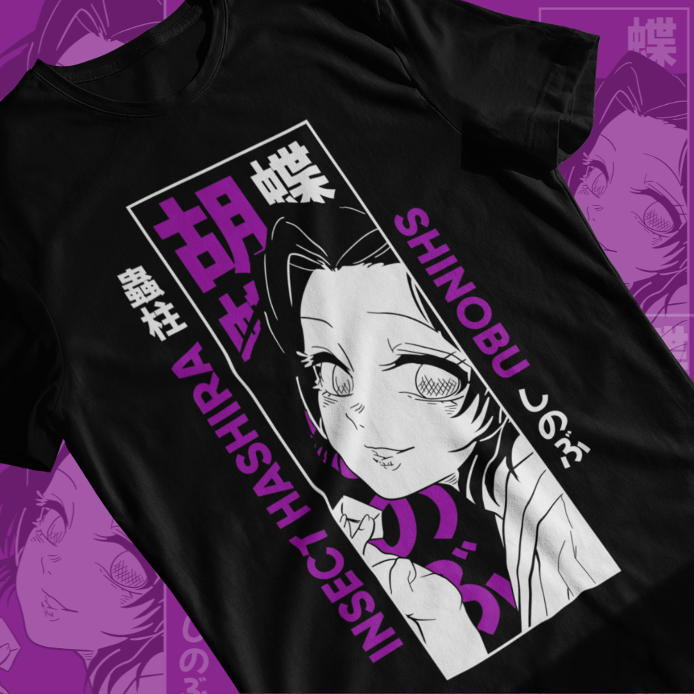 Demon slayer hashira shirt , Shinobu t-shirt anime unisex , T shirt demon slayer gifts for girls boy, Kimetsu no yaiba anime lover shirt