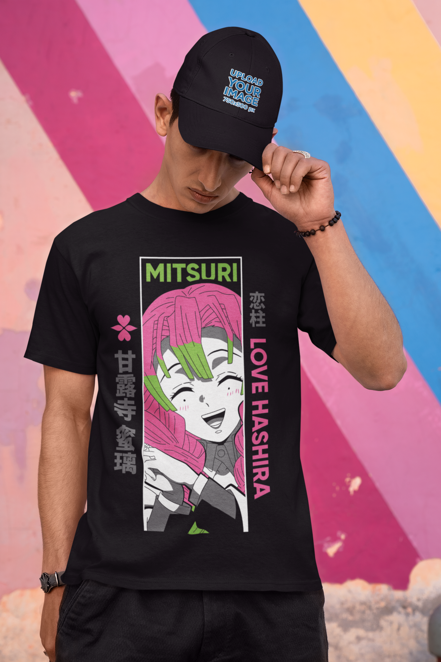 Mitsuri Kanroji T-Shirt,Demon Slayer Hashira Shirt Unisex,Anime Gift for Girls & Boys, Kimetsu no Yaiba Lover Tee, Cute Japanese Anime Shirt