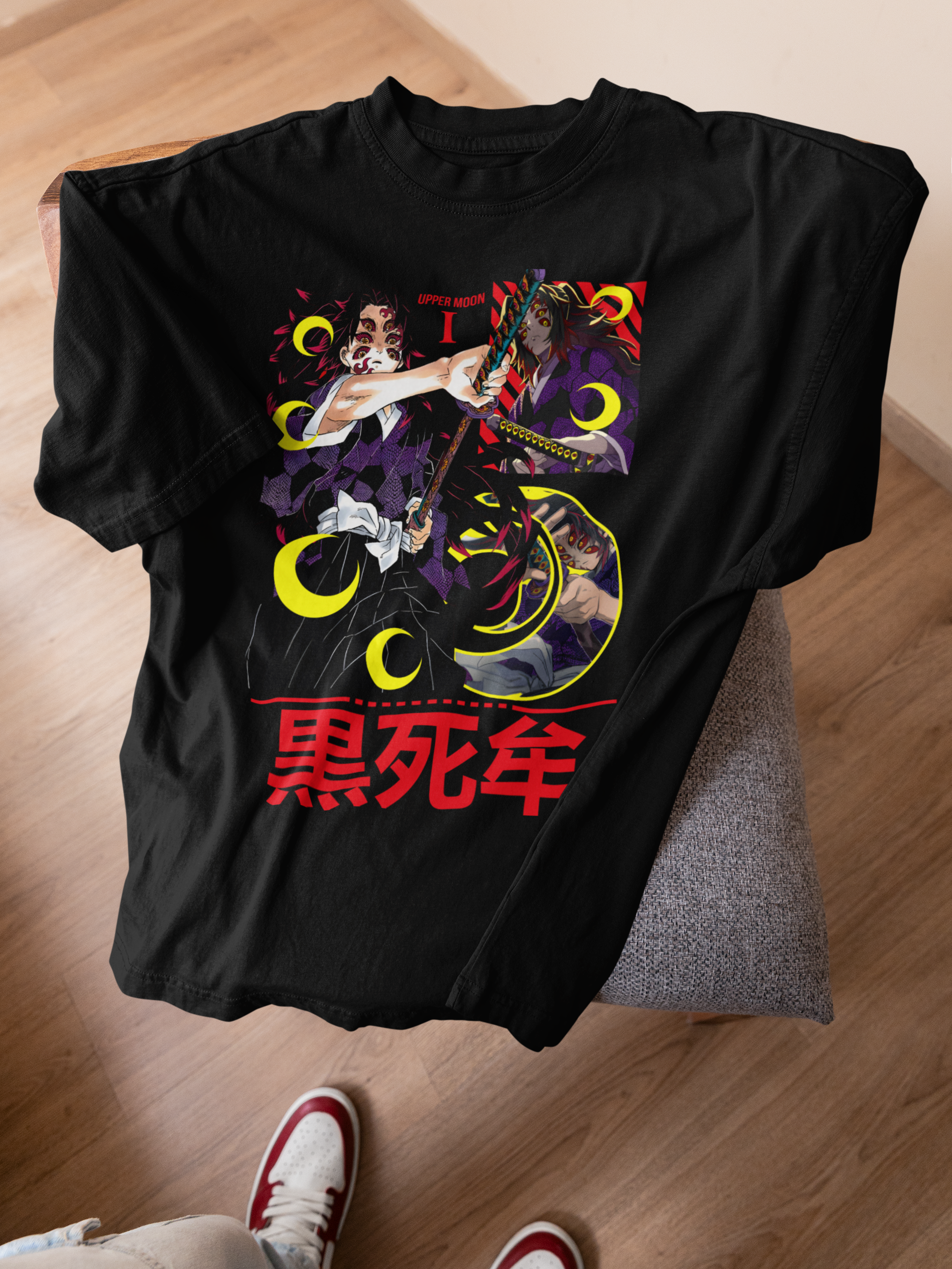 Kokushibo Demon Slayer T-Shirt, Upper Moon Anime Shirt Unisex, Kimetsu no Yaiba Villain Tee, Otaku Gift for Boys Girls, Japanese Anime Shirt