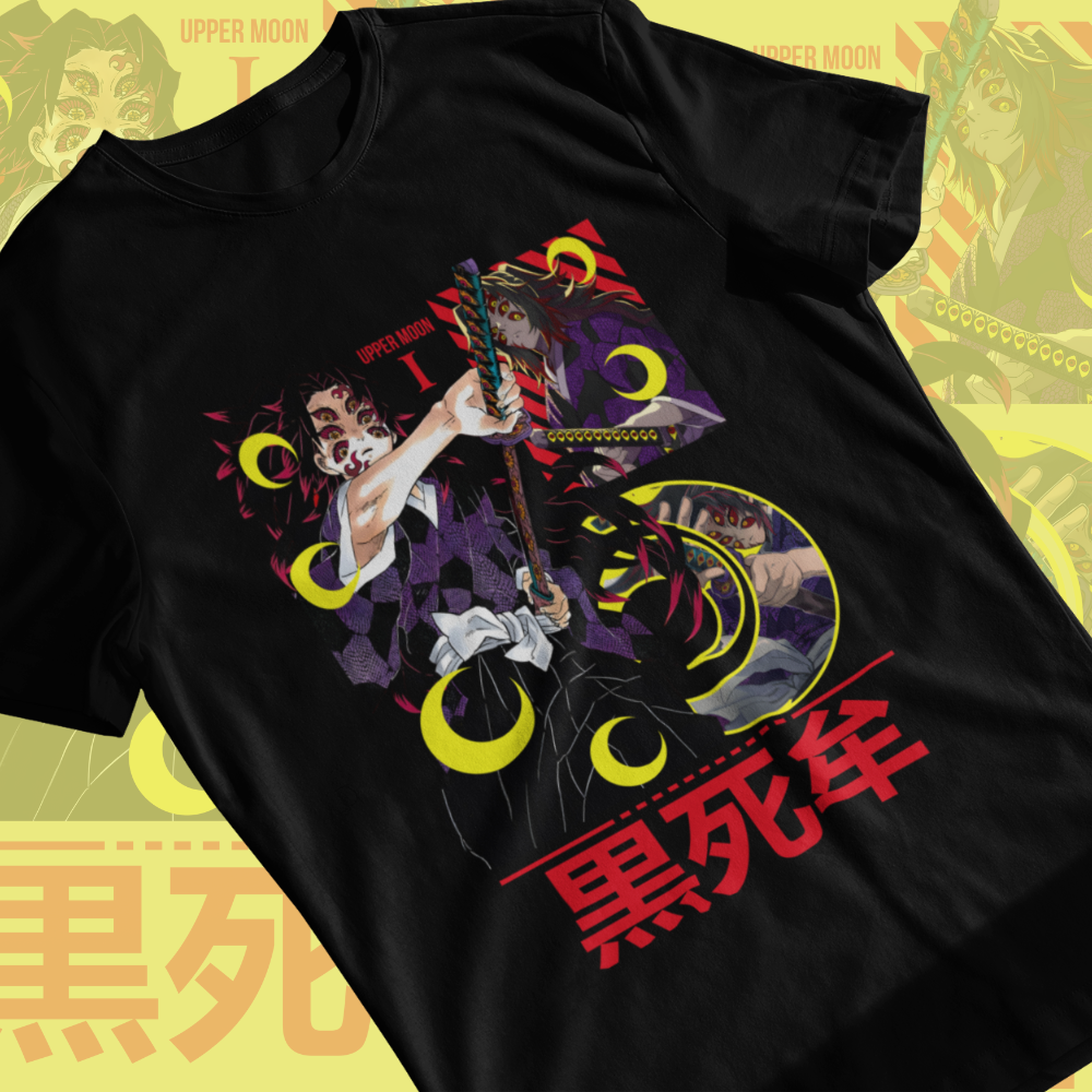 Kokushibo Demon Slayer T-Shirt, Upper Moon Anime Shirt Unisex, Kimetsu no Yaiba Villain Tee, Otaku Gift for Boys Girls, Japanese Anime Shirt