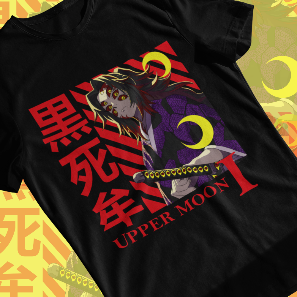 Kokushibo T-hirt, Upper Moon Demon Slayer Anime Shirt Unisex,Kimetsu no Yaiba Villain Tee, Otaku Gift for Boys Girls, Japanese Anime Shirt