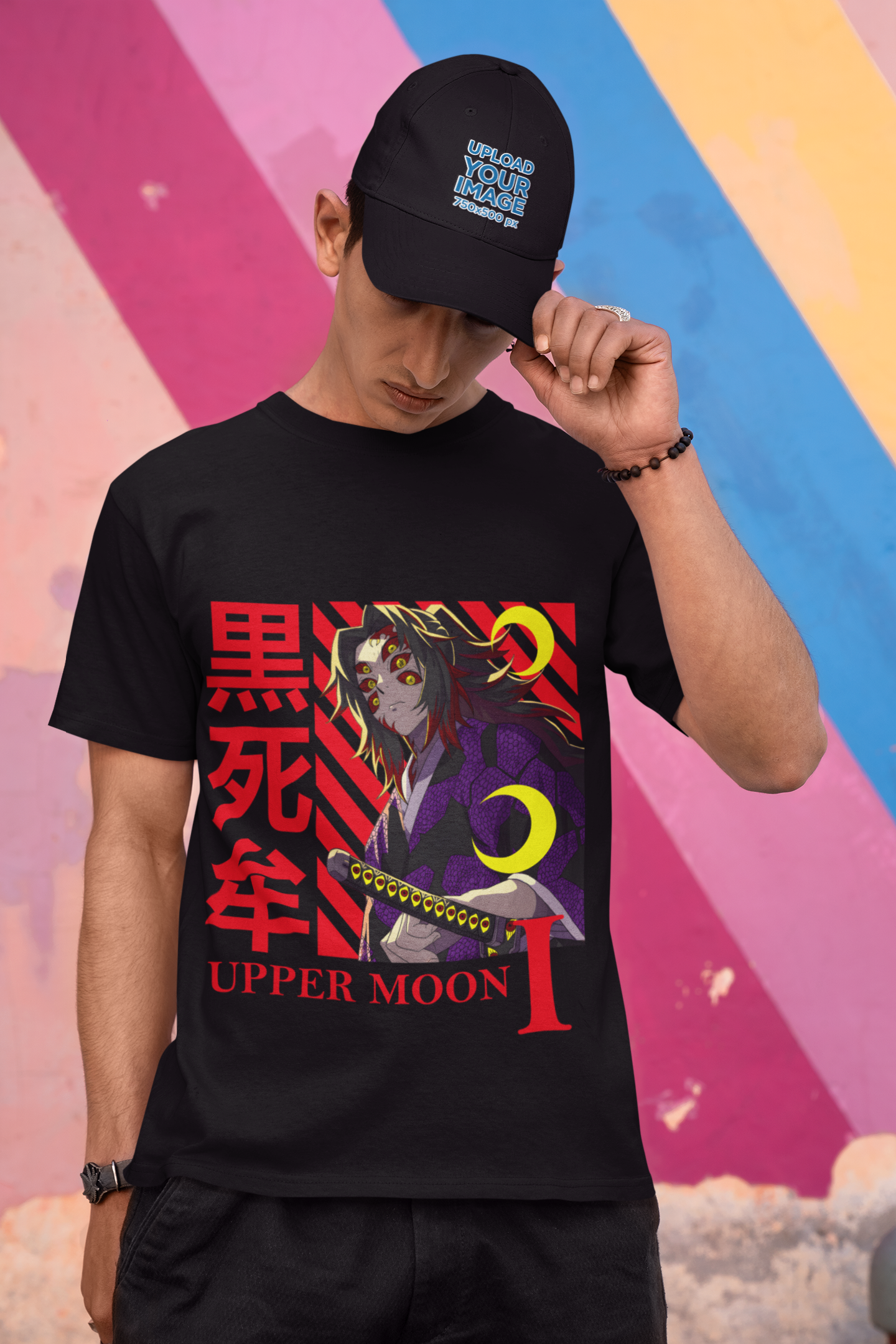Kokushibo T-hirt, Upper Moon Demon Slayer Anime Shirt Unisex,Kimetsu no Yaiba Villain Tee, Otaku Gift for Boys Girls, Japanese Anime Shirt