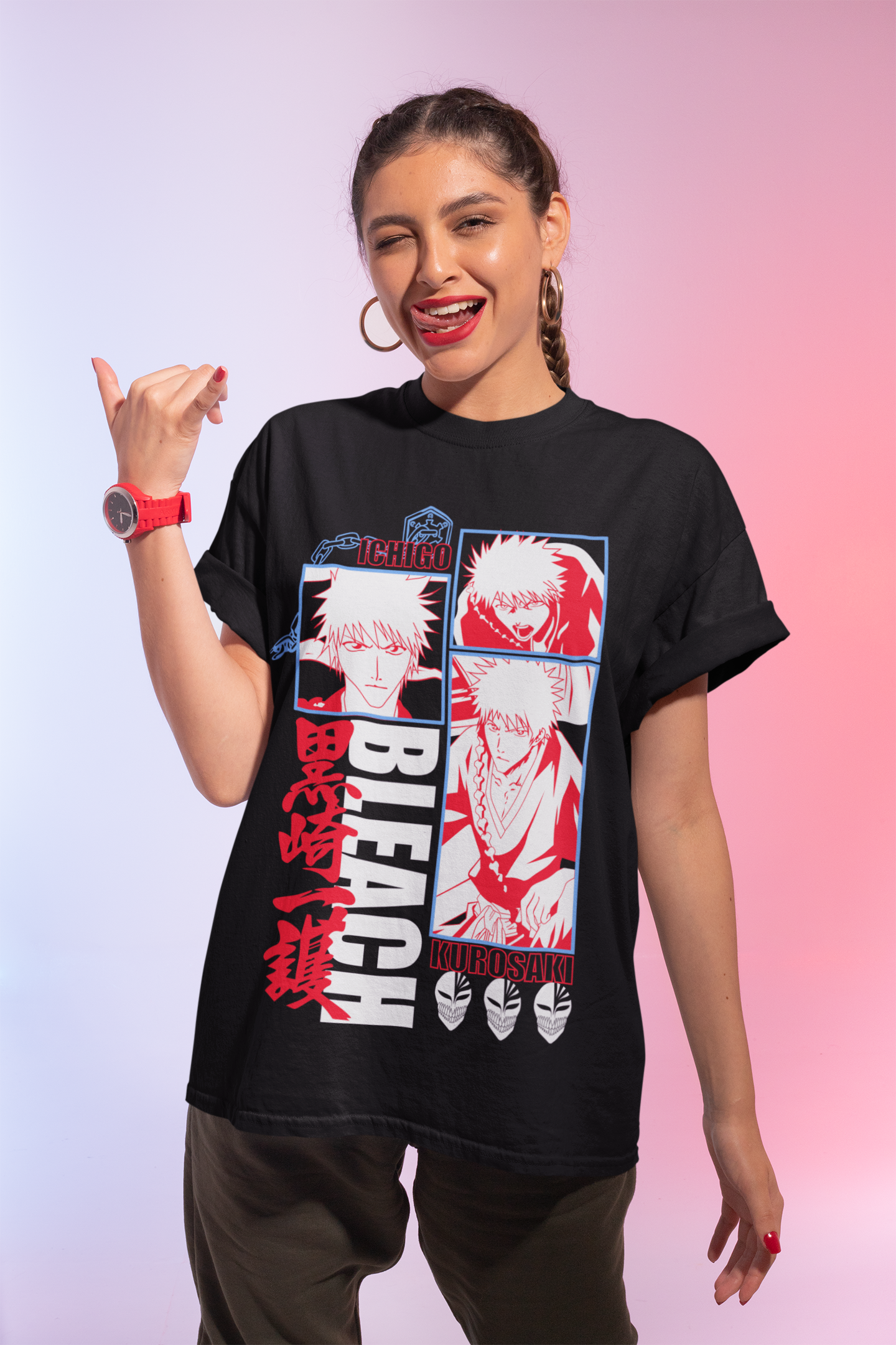 Bleach anime t shirt , Ichigo anime shirt unisex , Soul Reaper Manga Tee, Otaku Anime Gift for Men and Women, Japanese Anime Shirt