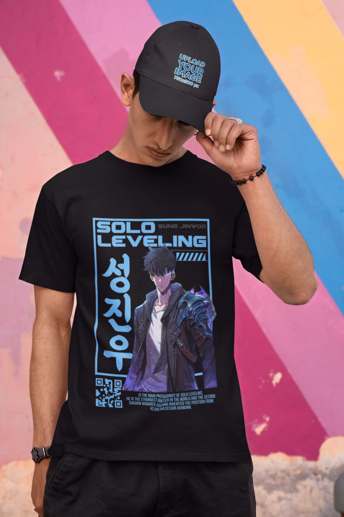 Sung Jinwoo T-Shirt, Solo Leveling Anime Shirt Unisex, Korean Manhwa Tee for Otaku Fans, Shadow Hunter Graphic Tee, Anime Gift for Him Her