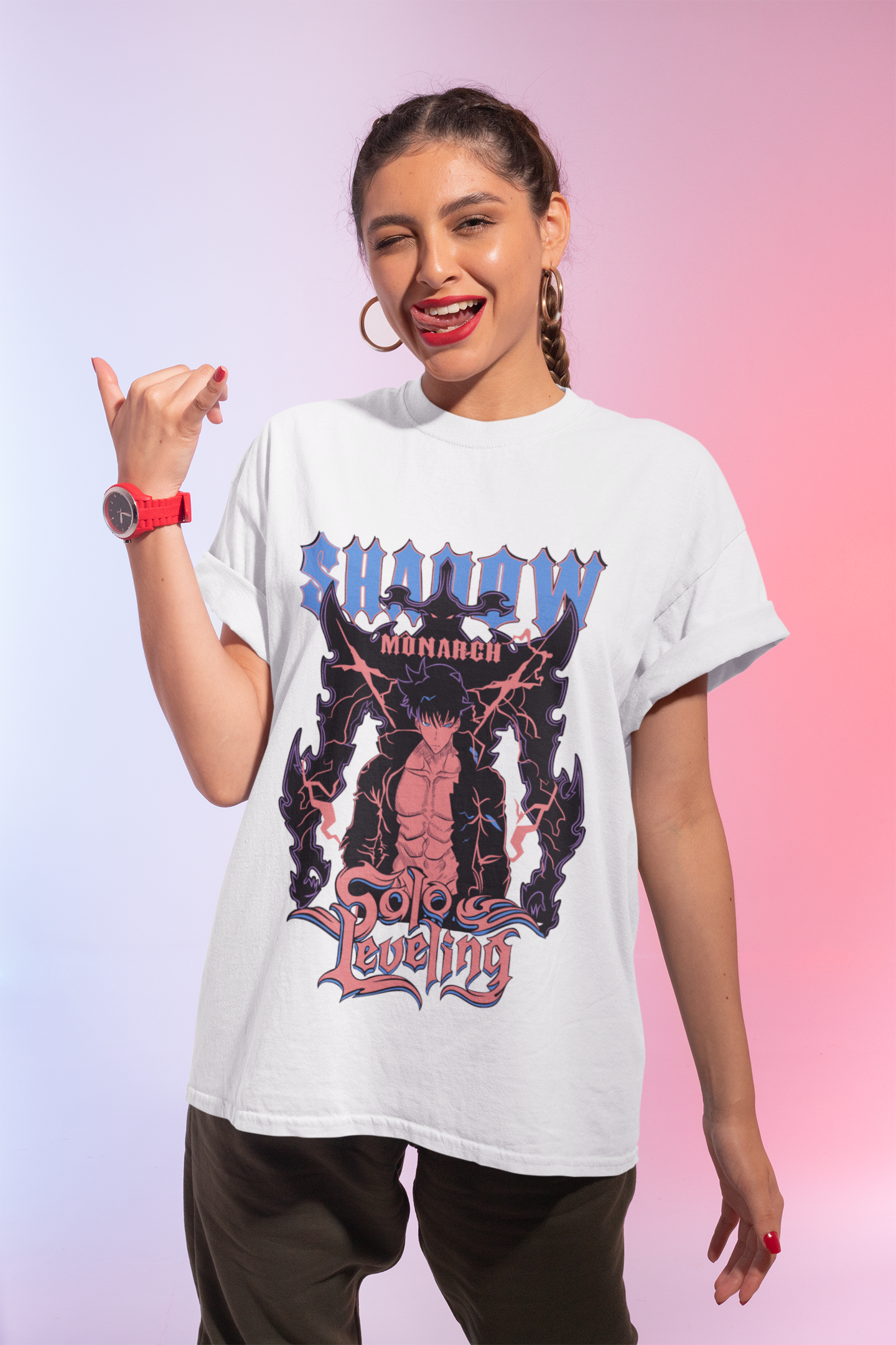 Solo Leveling Jin-Woo T-Shirt, Sung Jinwoo Anime Shirt Unisex, Solo Leveling Arise Tee for Otaku Fans, Korean Manga Inspired Shirt