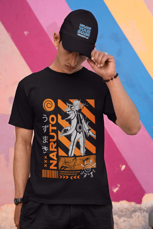 Naruto Black and White T-Shirt | Unisex Anime Tee for Shippuden Fans